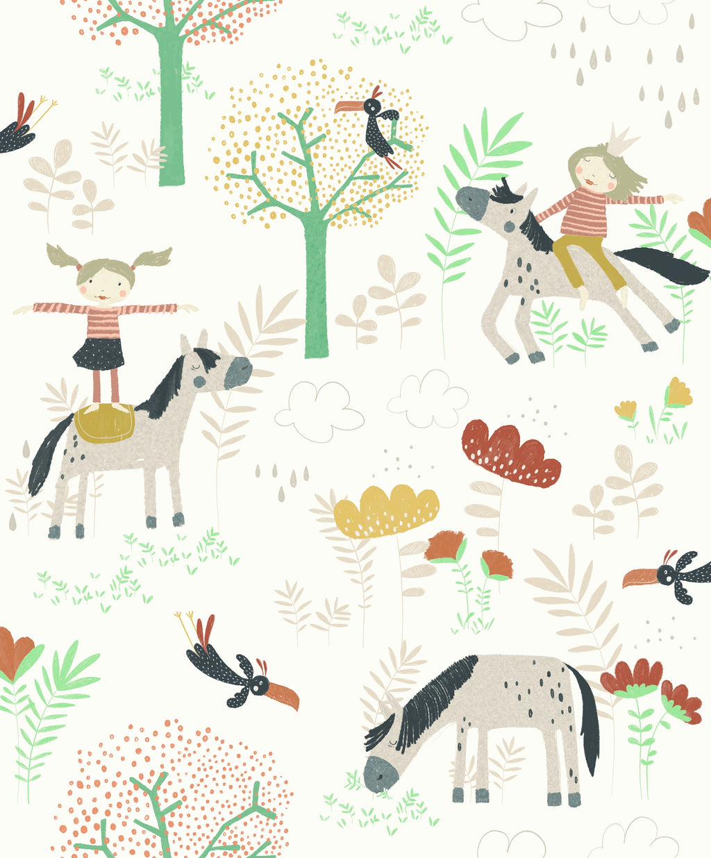 Masureel behang PONY TEAL
