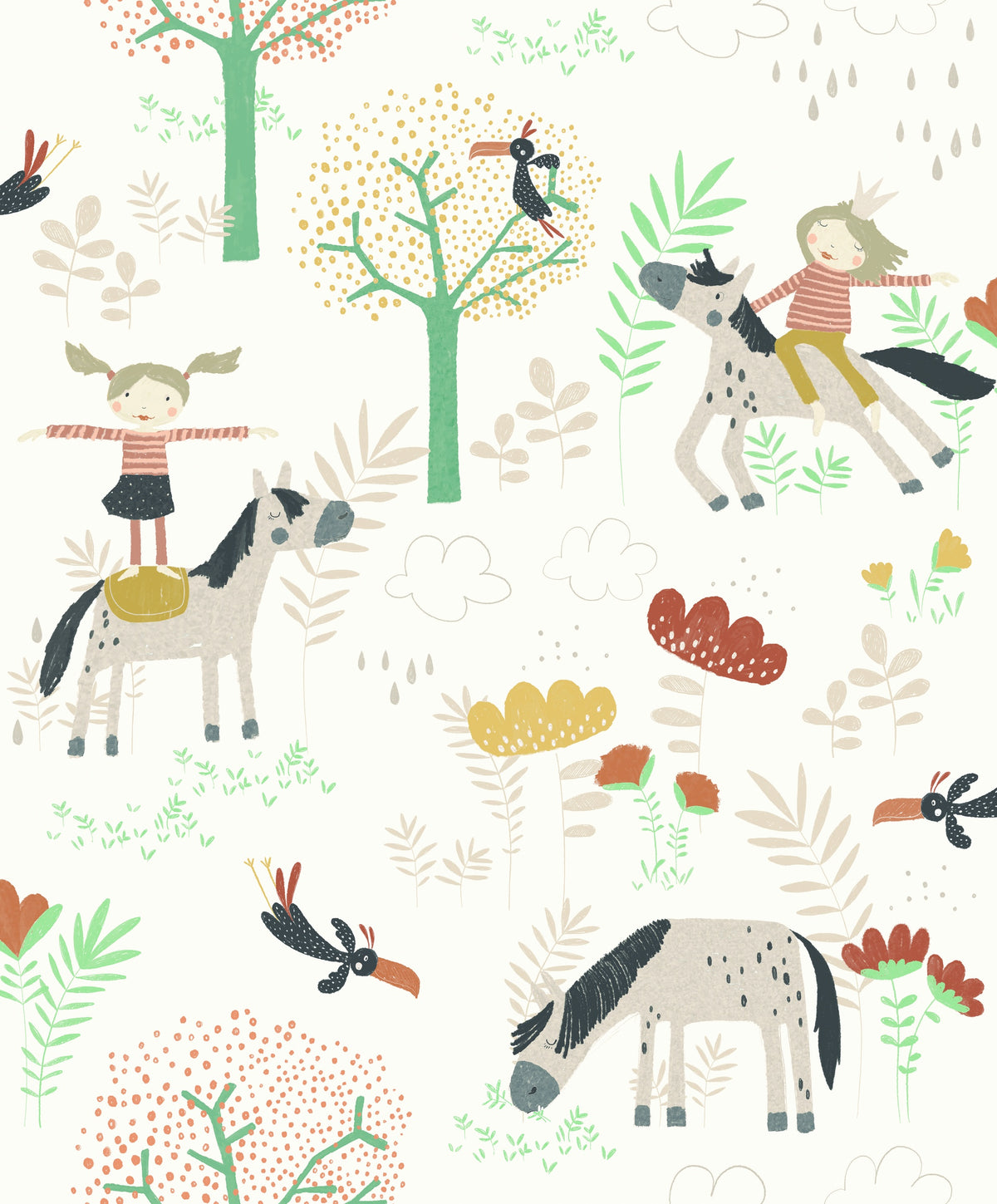 Masureel behang PONY TEAL