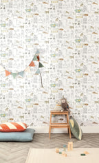 Masureel behang PETS JADE in interieur