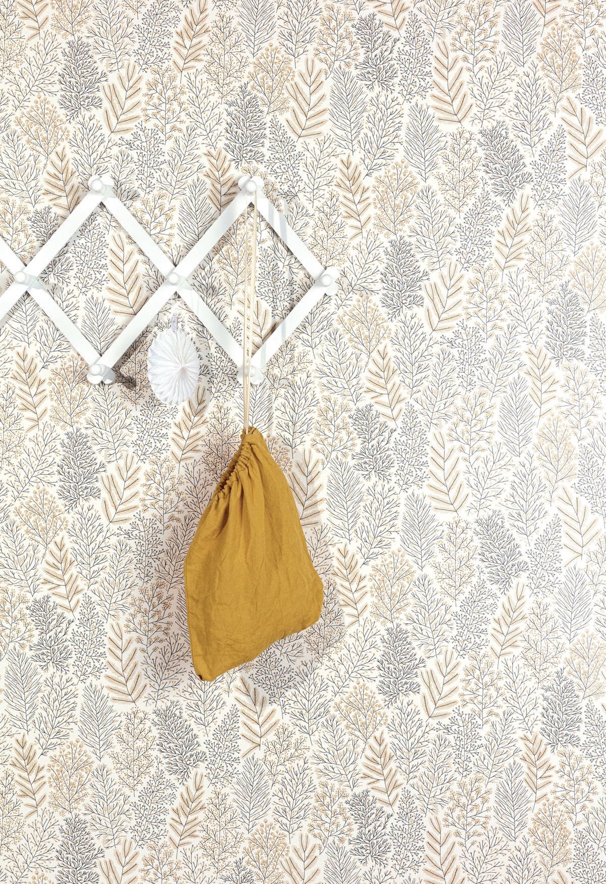 Masureel behang LEAFY AMBER in interieur