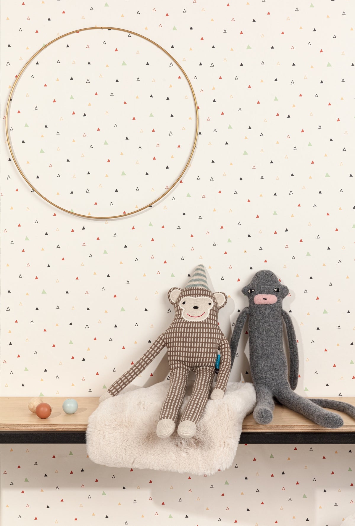Masureel behang SPOTS CORAL in interieur