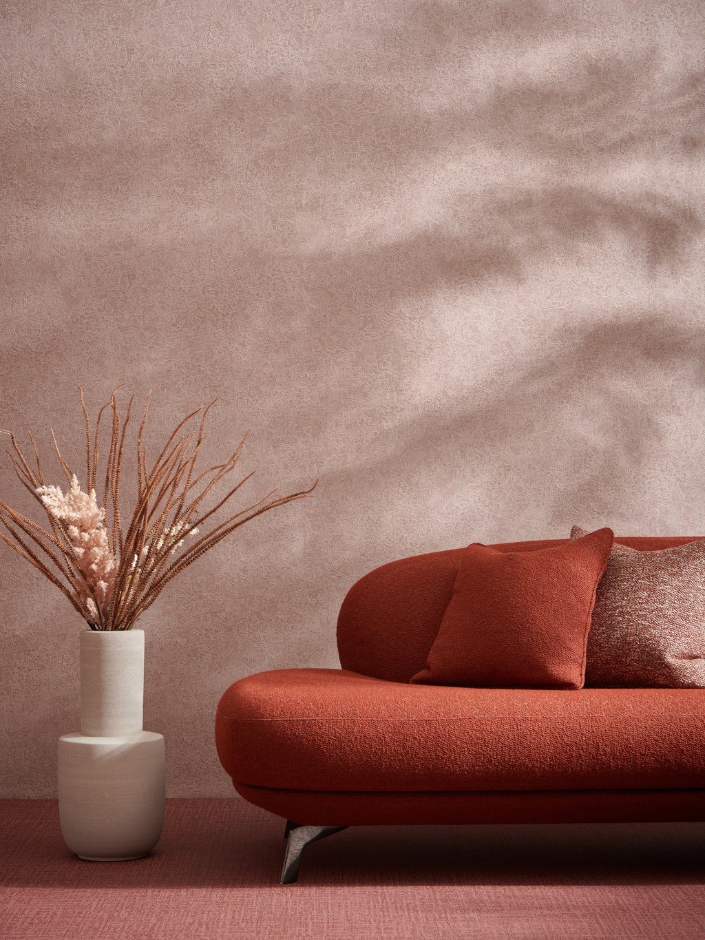 Masureel behang Ramon Rose in interieur