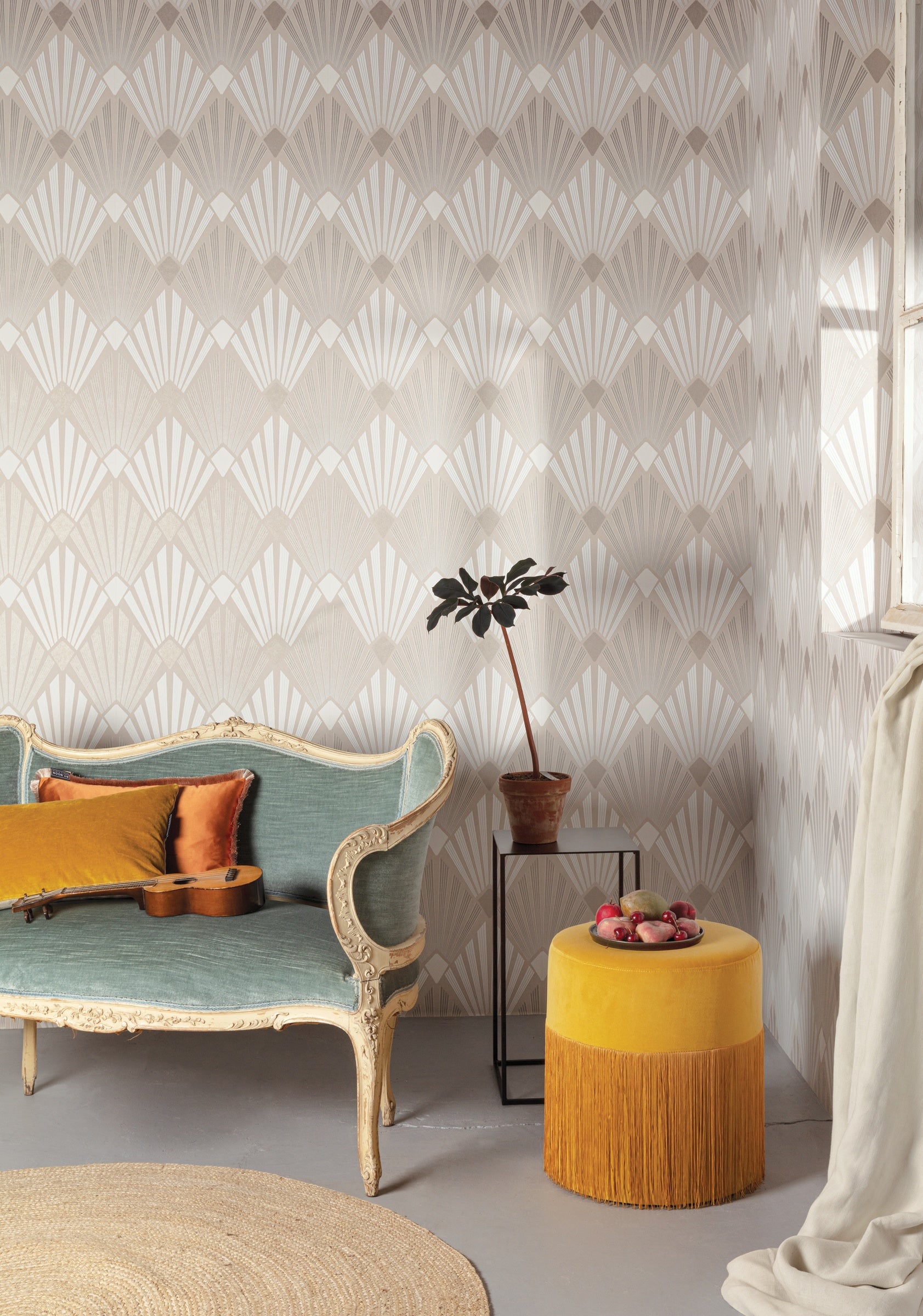Masureel behang Diego Oyster in interieur
