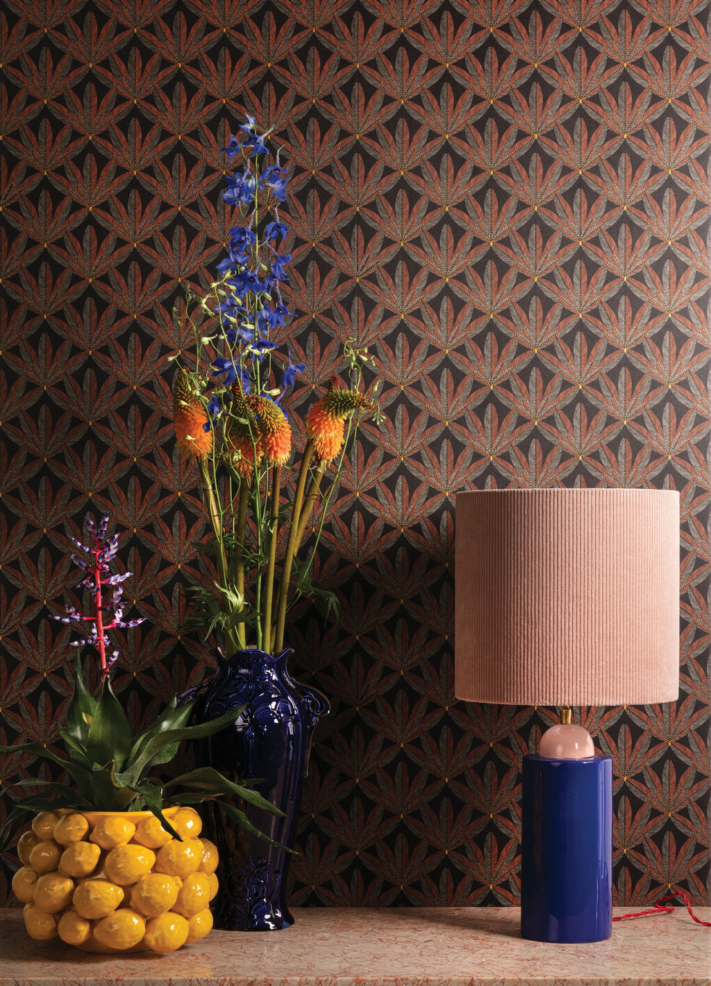 Masureel behang Plume Sierra in interieur