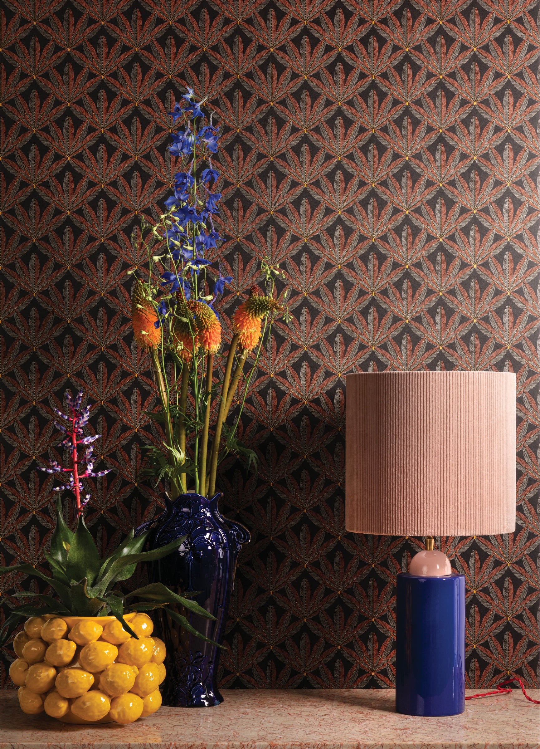 Masureel behang Plume Sierra in interieur