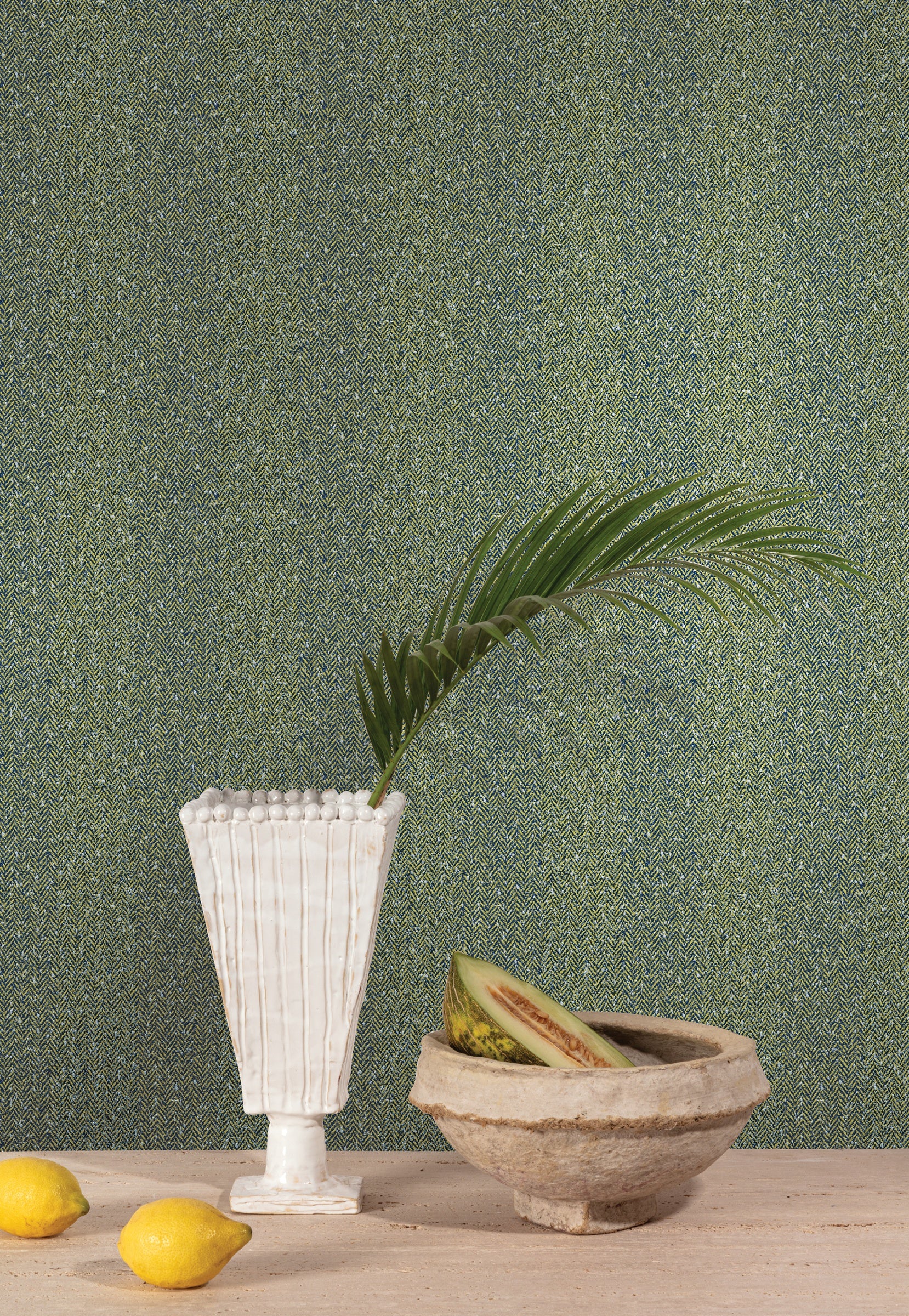 Masureel behang Hugo Lime in interieur