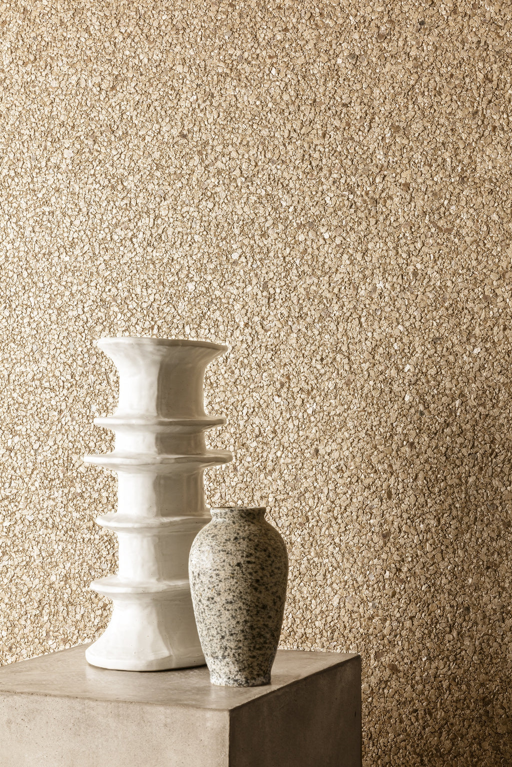 Masureel behang Quartz Cement in interieur