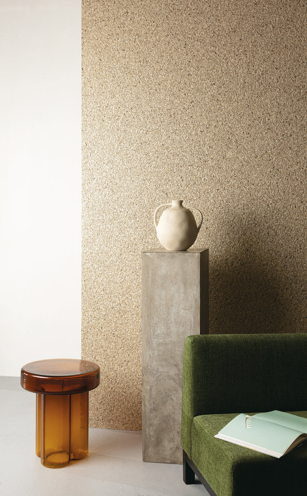 Masureel behang Quartz Cement in interieur