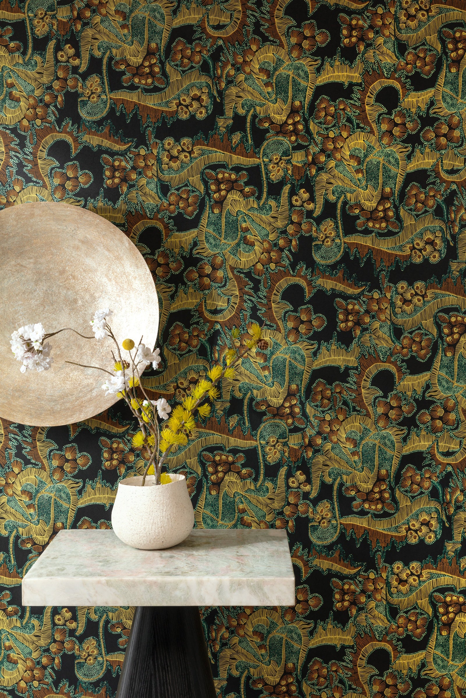 Masureel behang Kimora Topiara in interieur