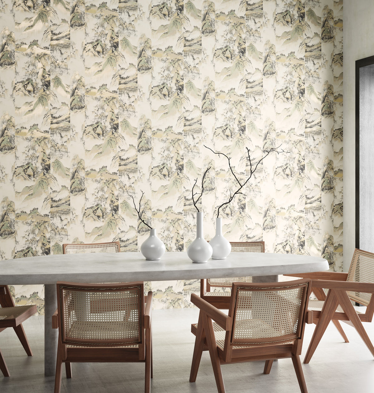 Masureel behang Akiyama Meadow in interieur