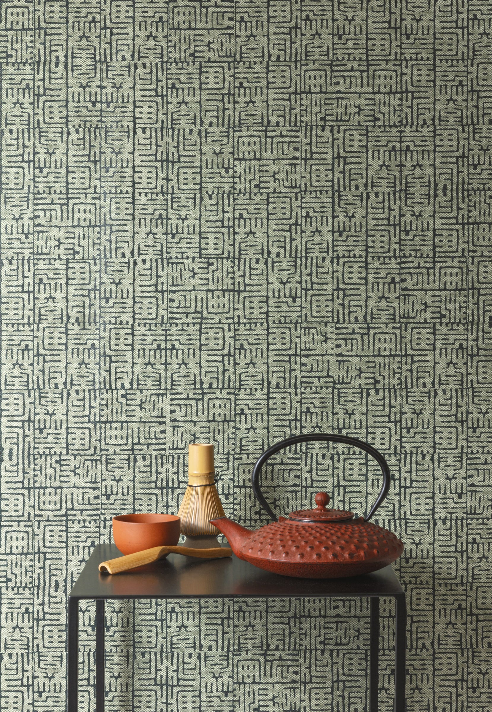 Masureel behang Hoshi Lime in interieur