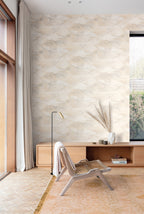 Masureel behang Cloud Linen in interieur