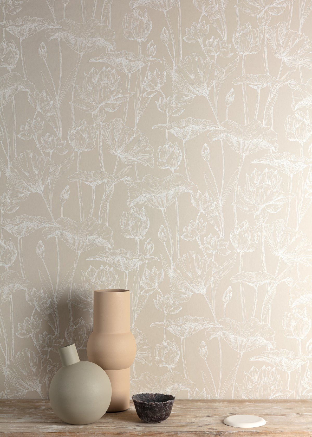 Masureel behang Lotus Linen in interieur