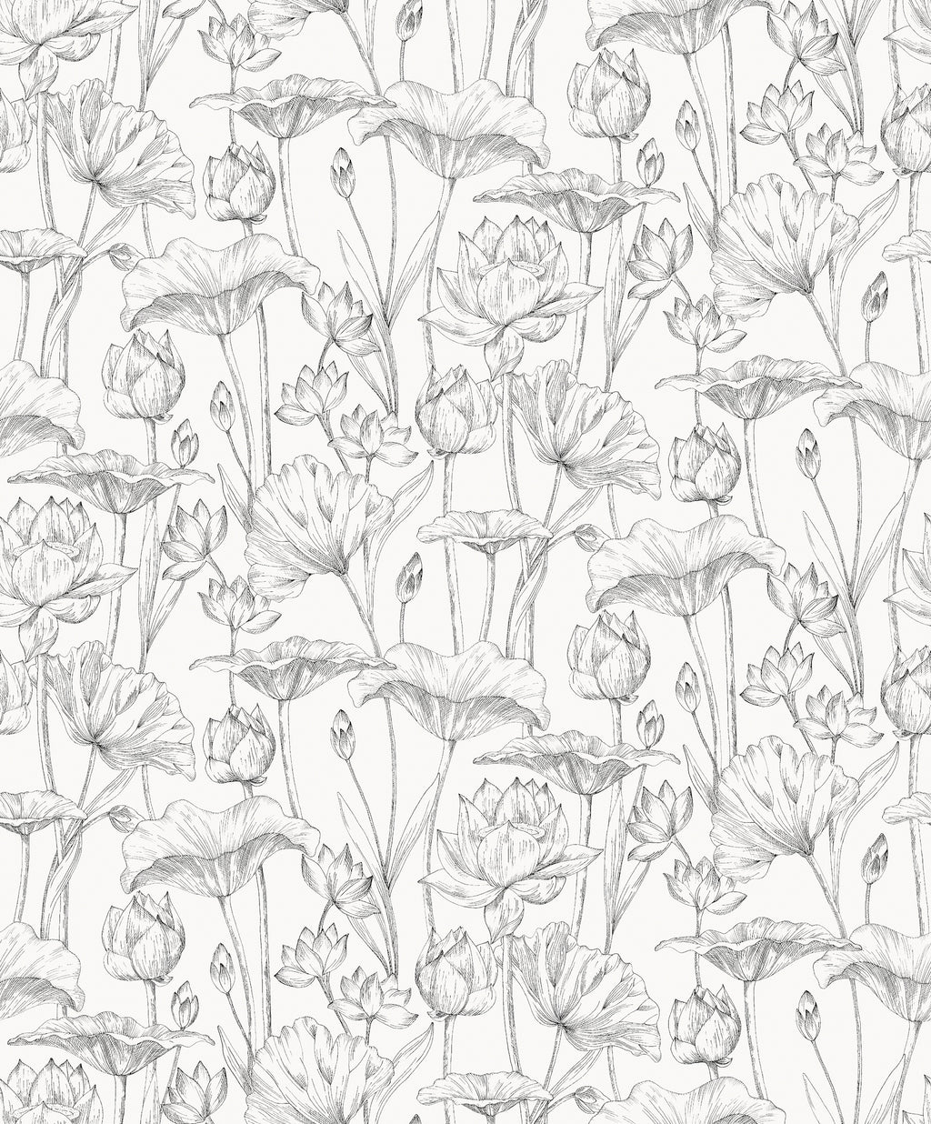 Masureel behang Lotus Black