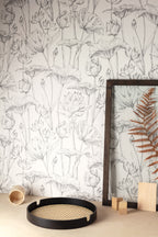 Masureel behang Lotus Black in interieur