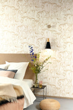 Masureel behang Lotus Gold in interieur