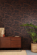 Masureel behang Lotus Copper in interieur