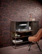 Masureel behang Lotus Copper in interieur