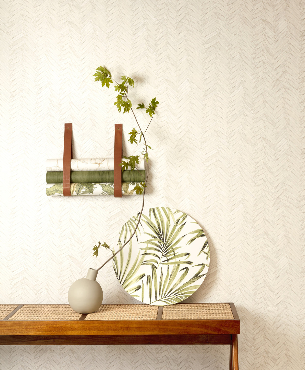 Masureel behang Essence Snow in interieur