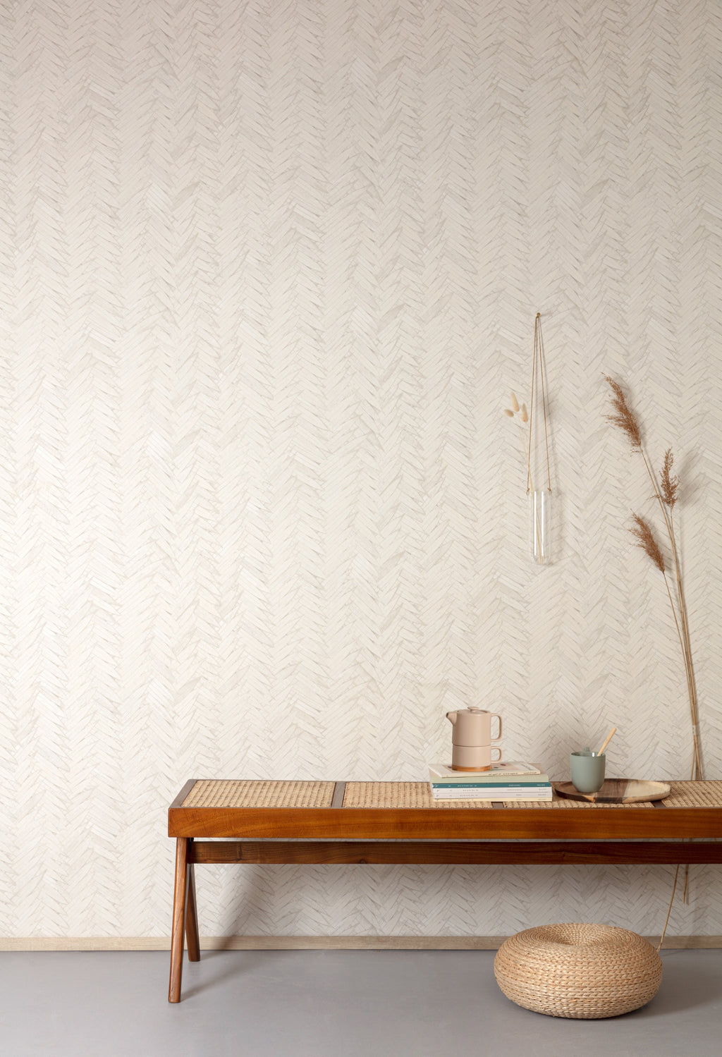 Masureel behang Essence Snow in interieur