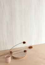 Masureel behang Wood Snow in interieur
