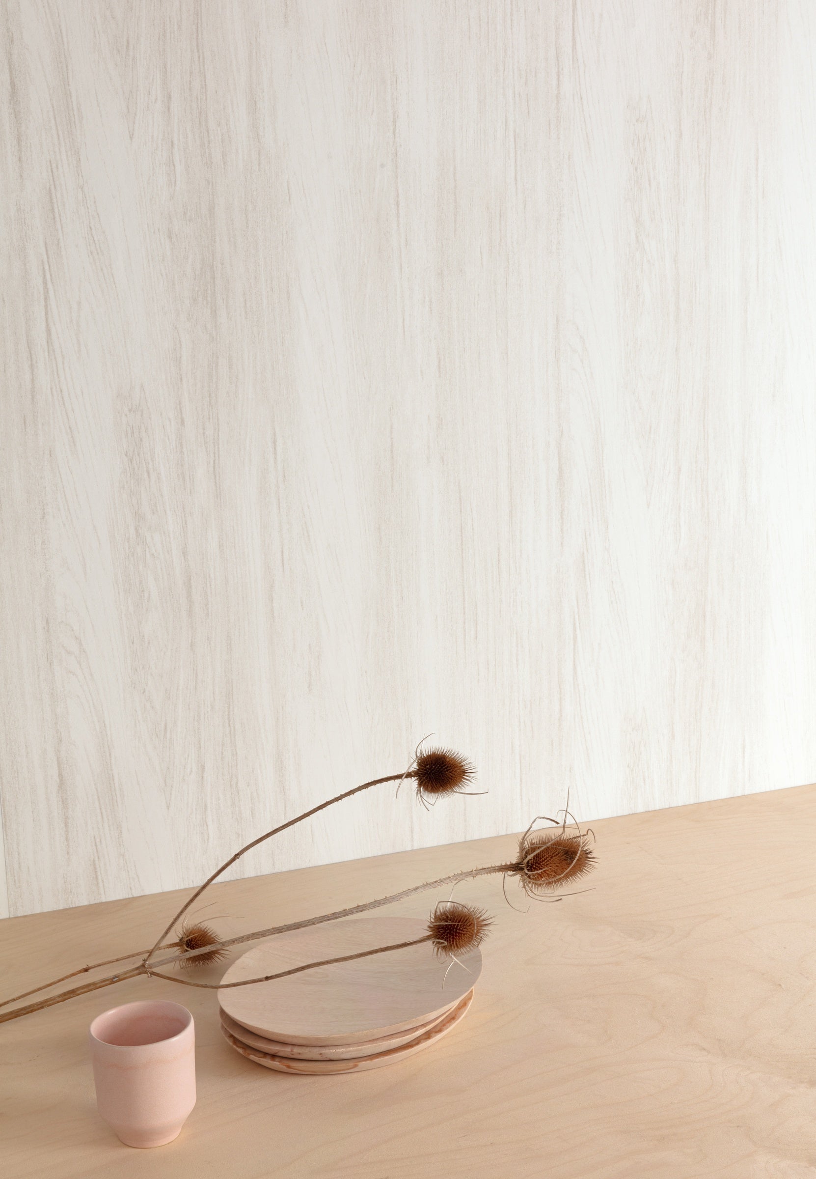 Masureel behang Wood Snow in interieur