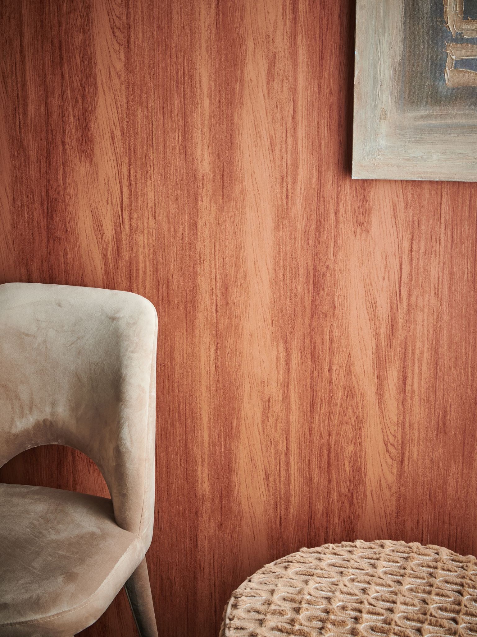 Masureel behang Wood Terra in interieur