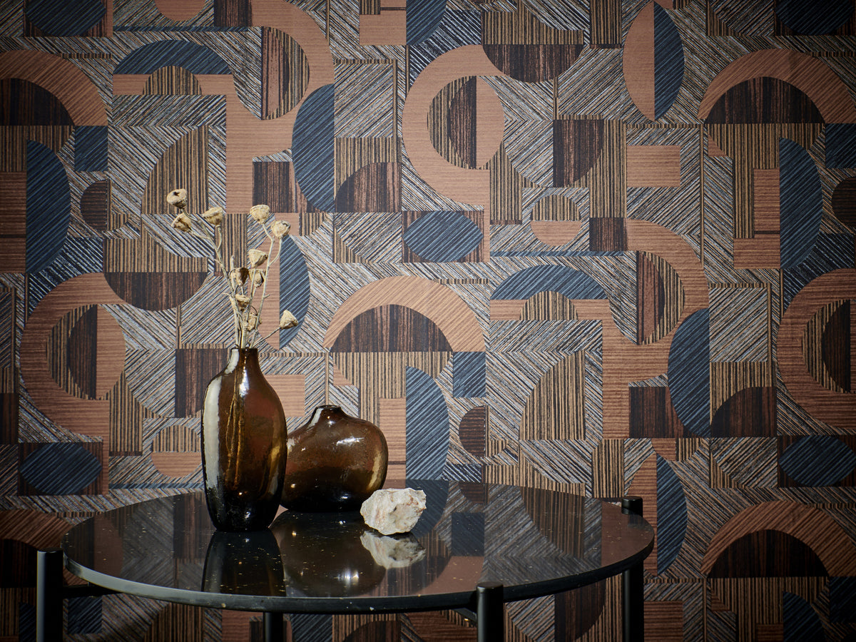 Masureel behang Nakita Caramel in interieur