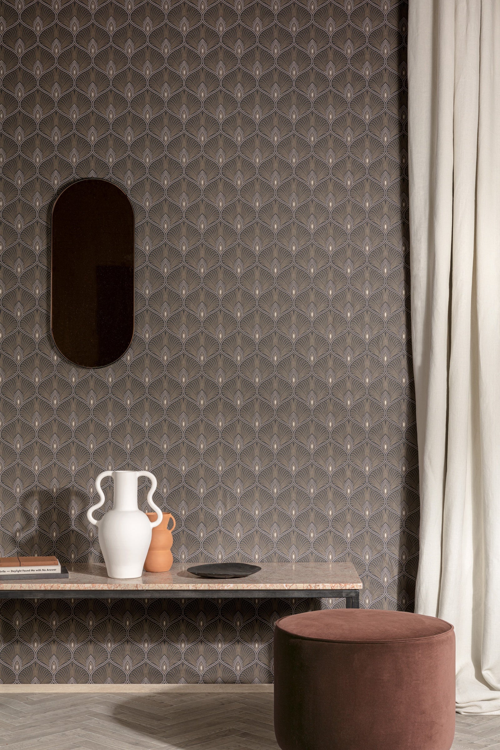 Masureel behang Diamond Bronze in interieur