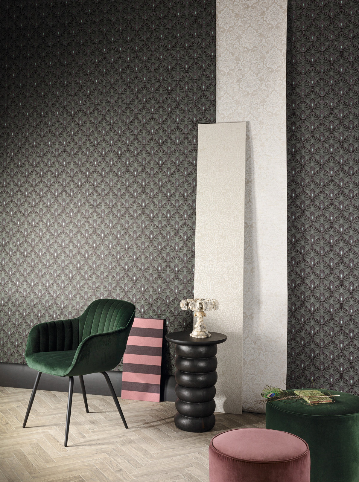Masureel behang Diamond Neptone in interieur