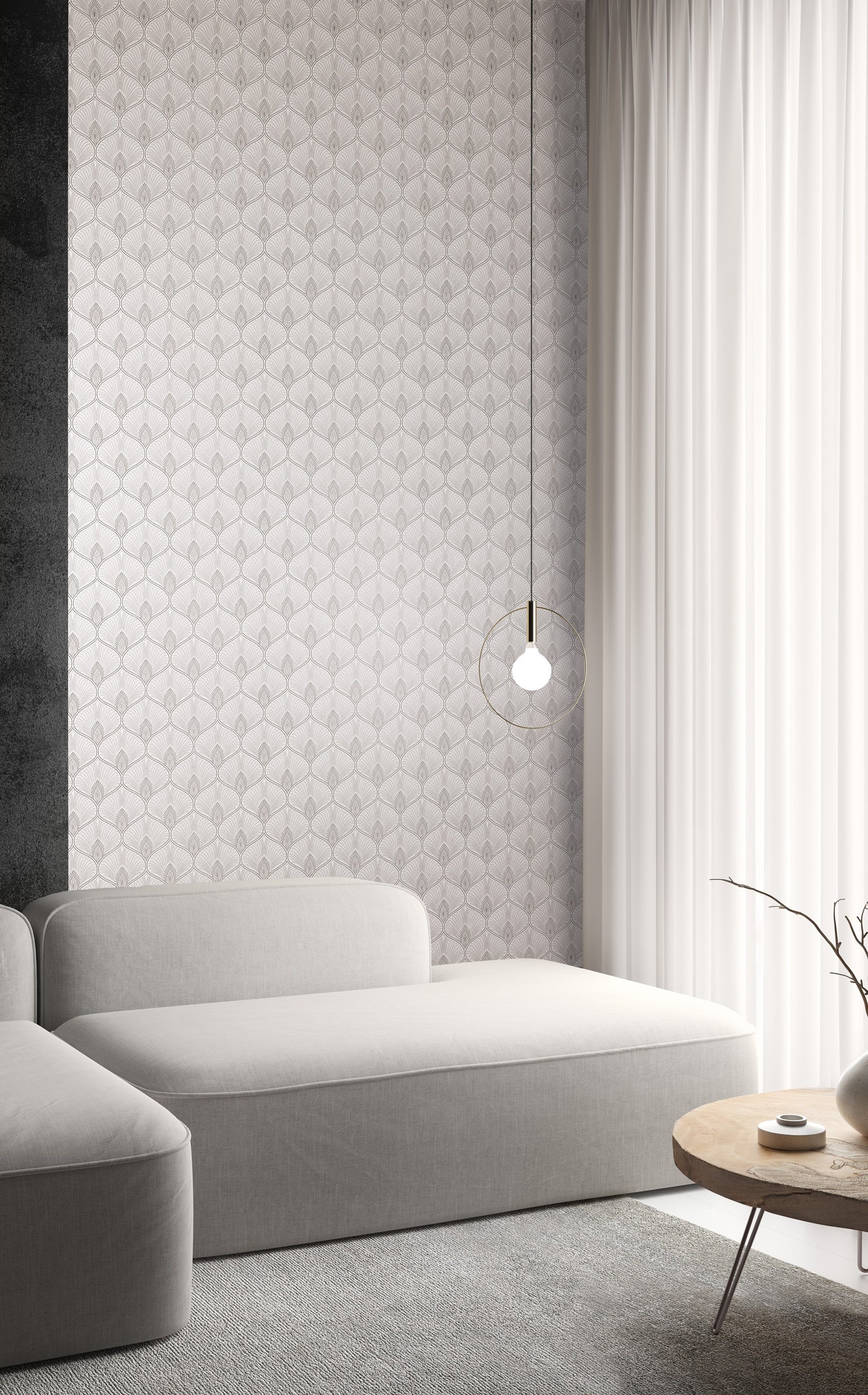Masureel behang Diamond Starlight in interieur