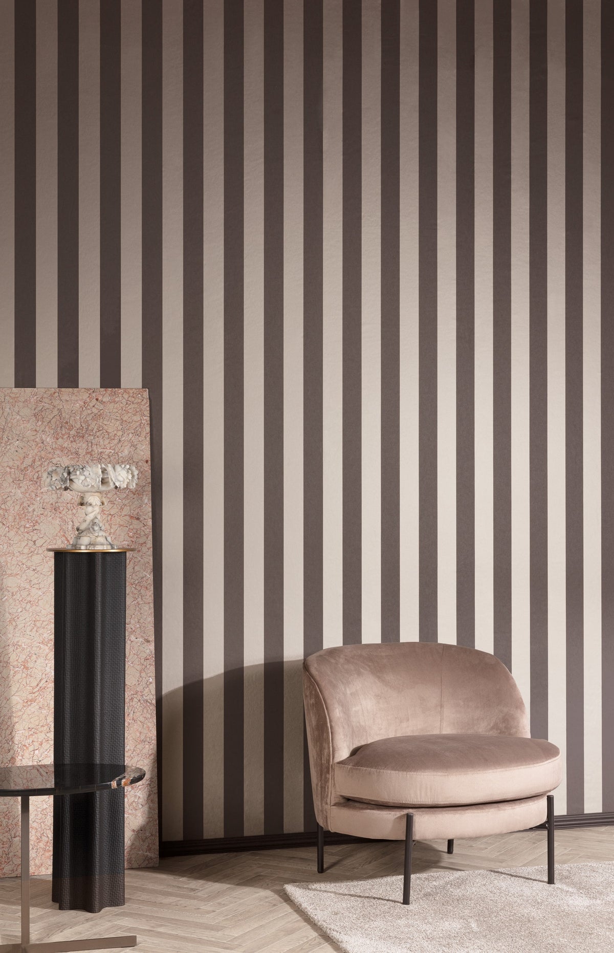 Masureel behang Cyprian Dove in interieur
