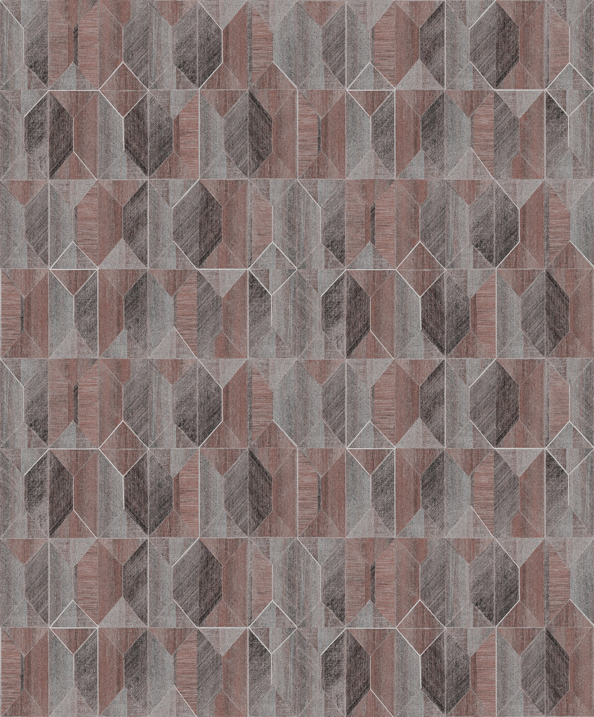 Masureel behang Marquetry Rust