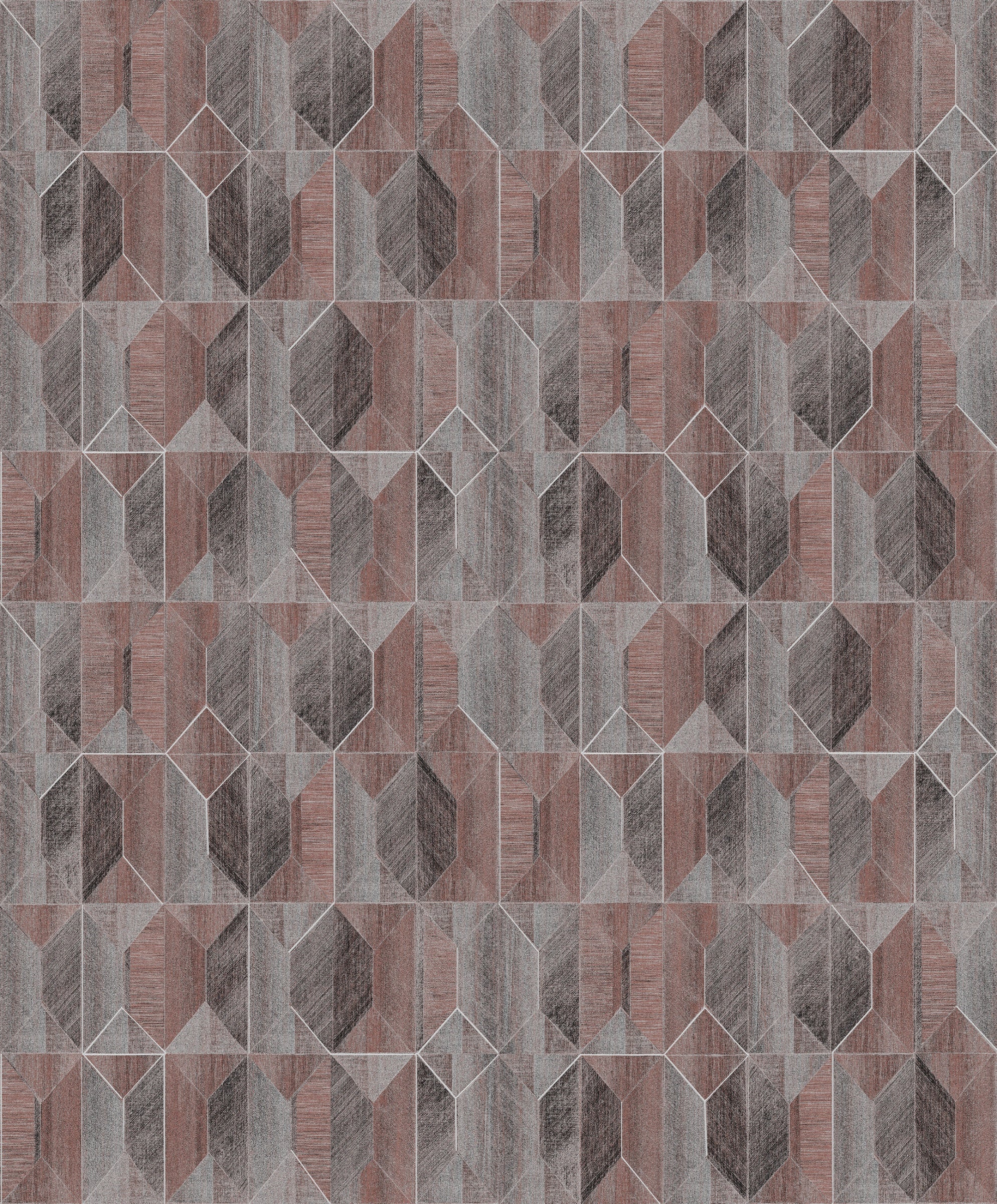 Masureel behang Marquetry Rust