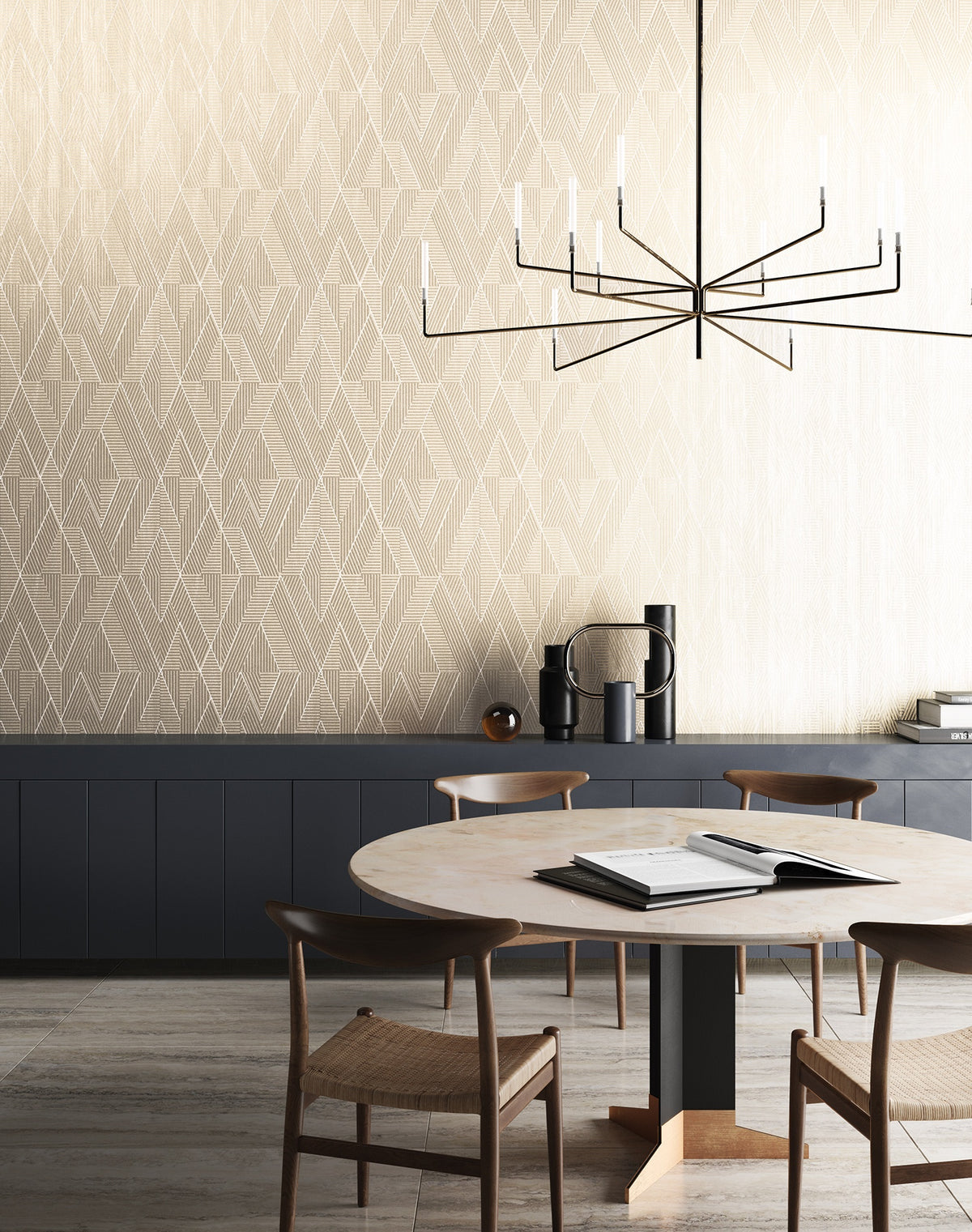 Masureel behang Barite Swan in interieur