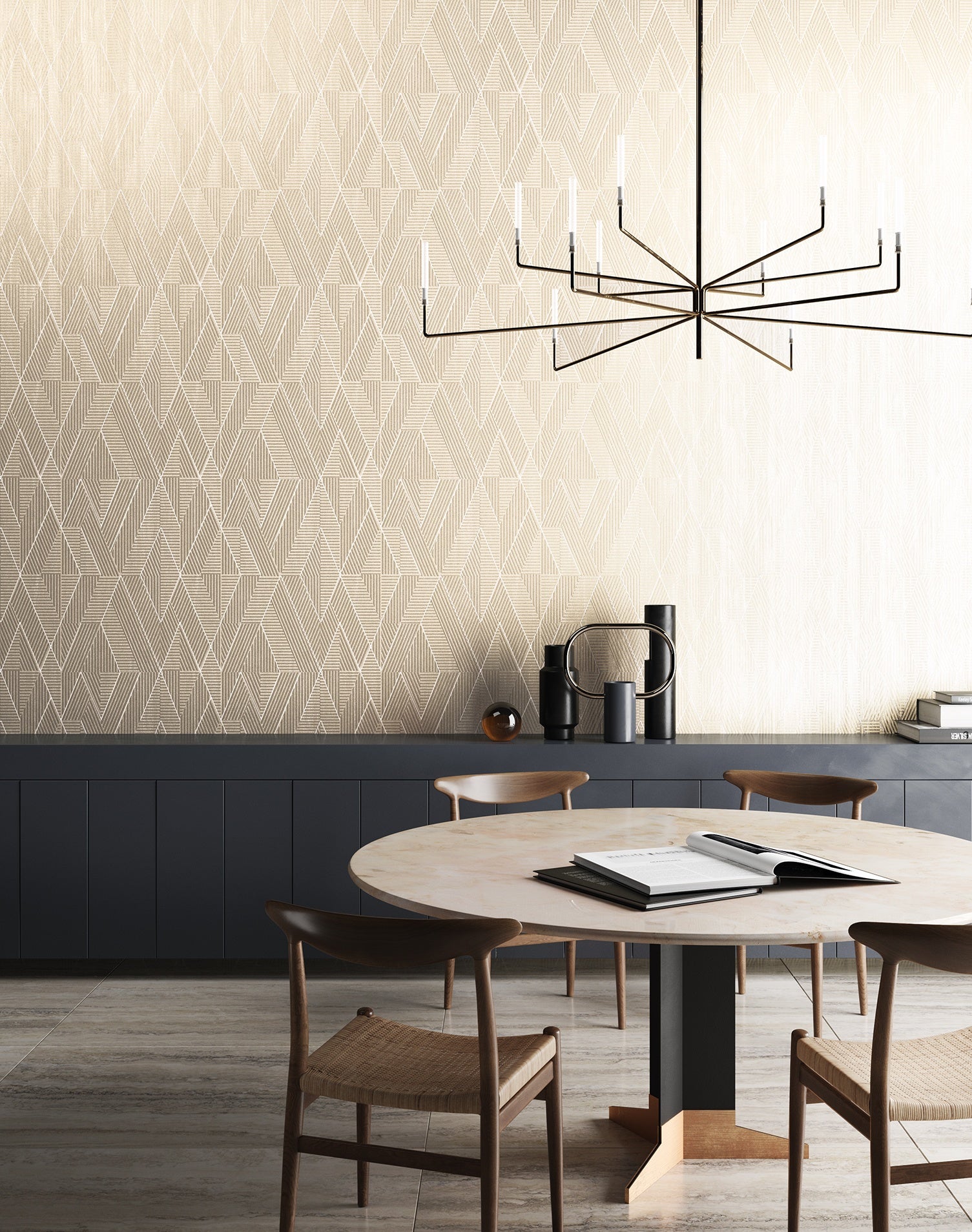 Masureel behang Barite Swan in interieur