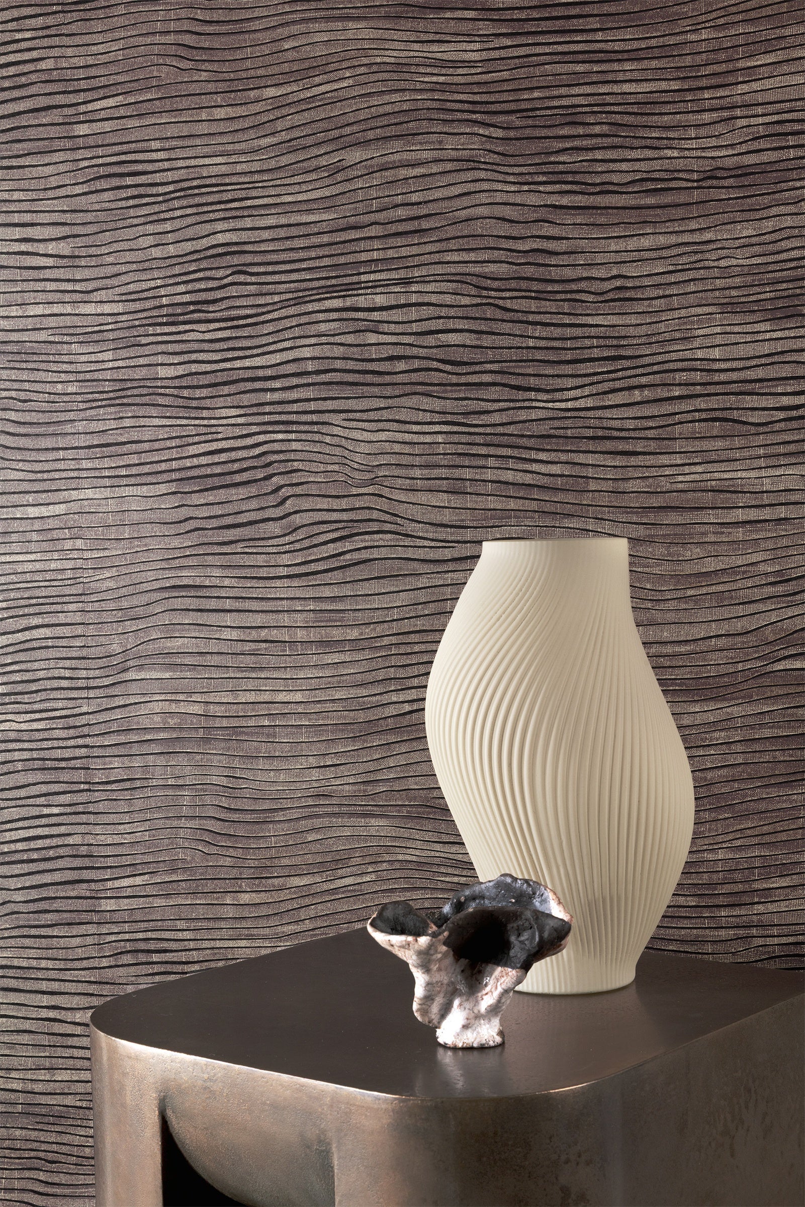Masureel behang Lucence Caviar in interieur