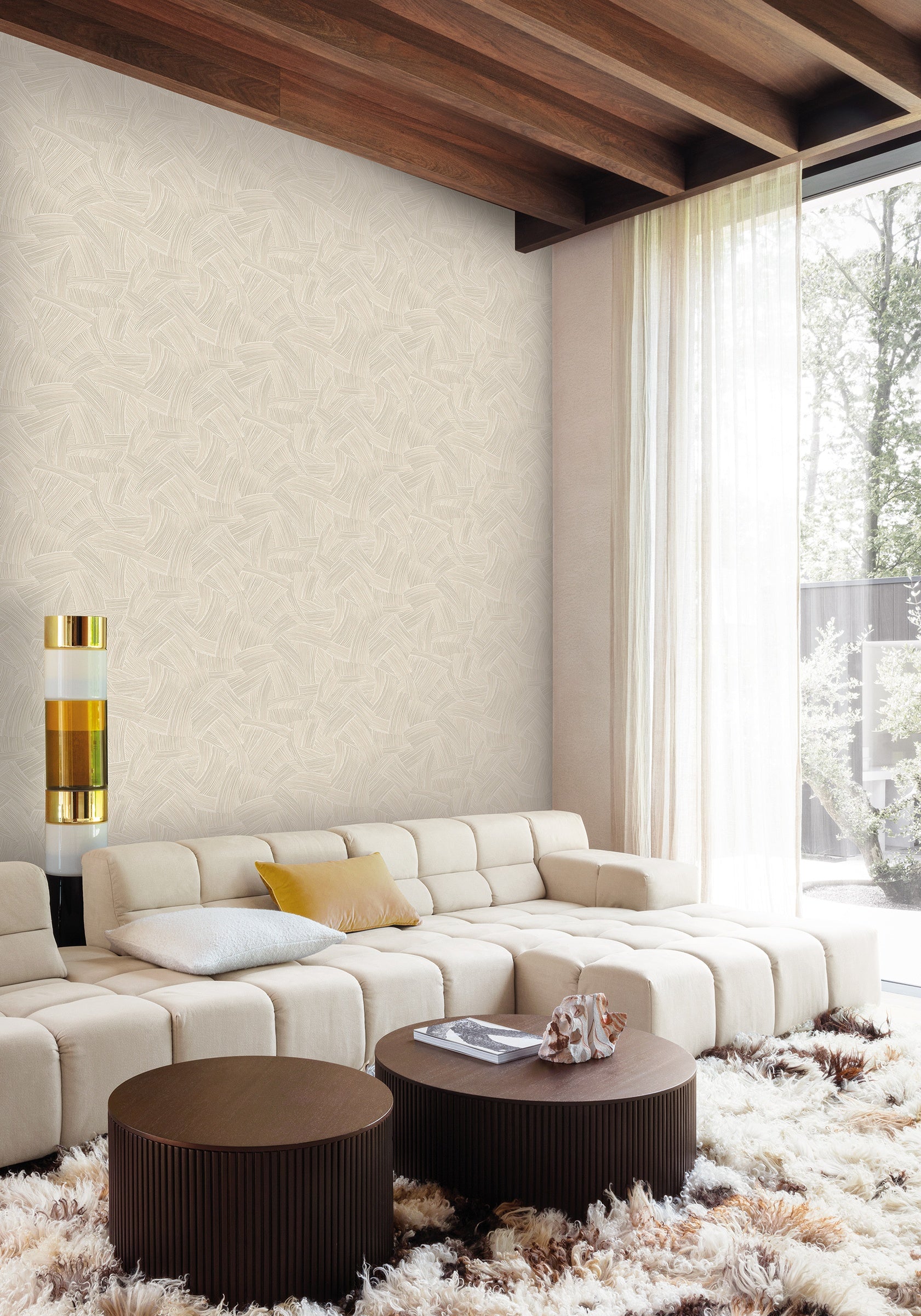 Masureel behang Motus Sand in interieur