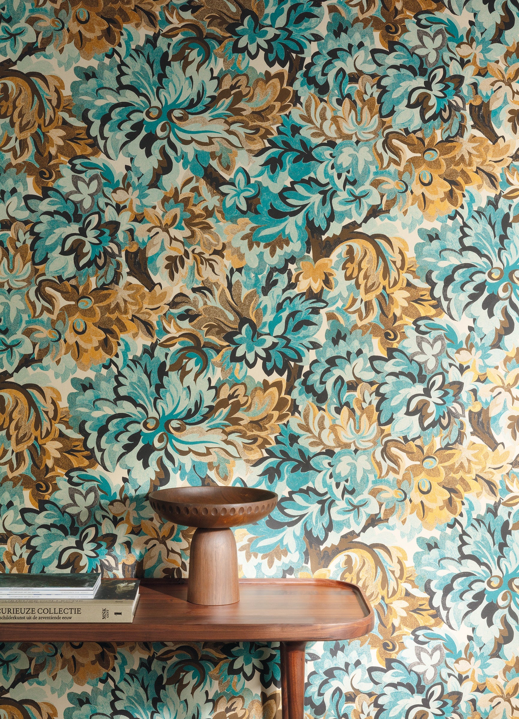 Masureel behang Flow Amazonite in interieur
