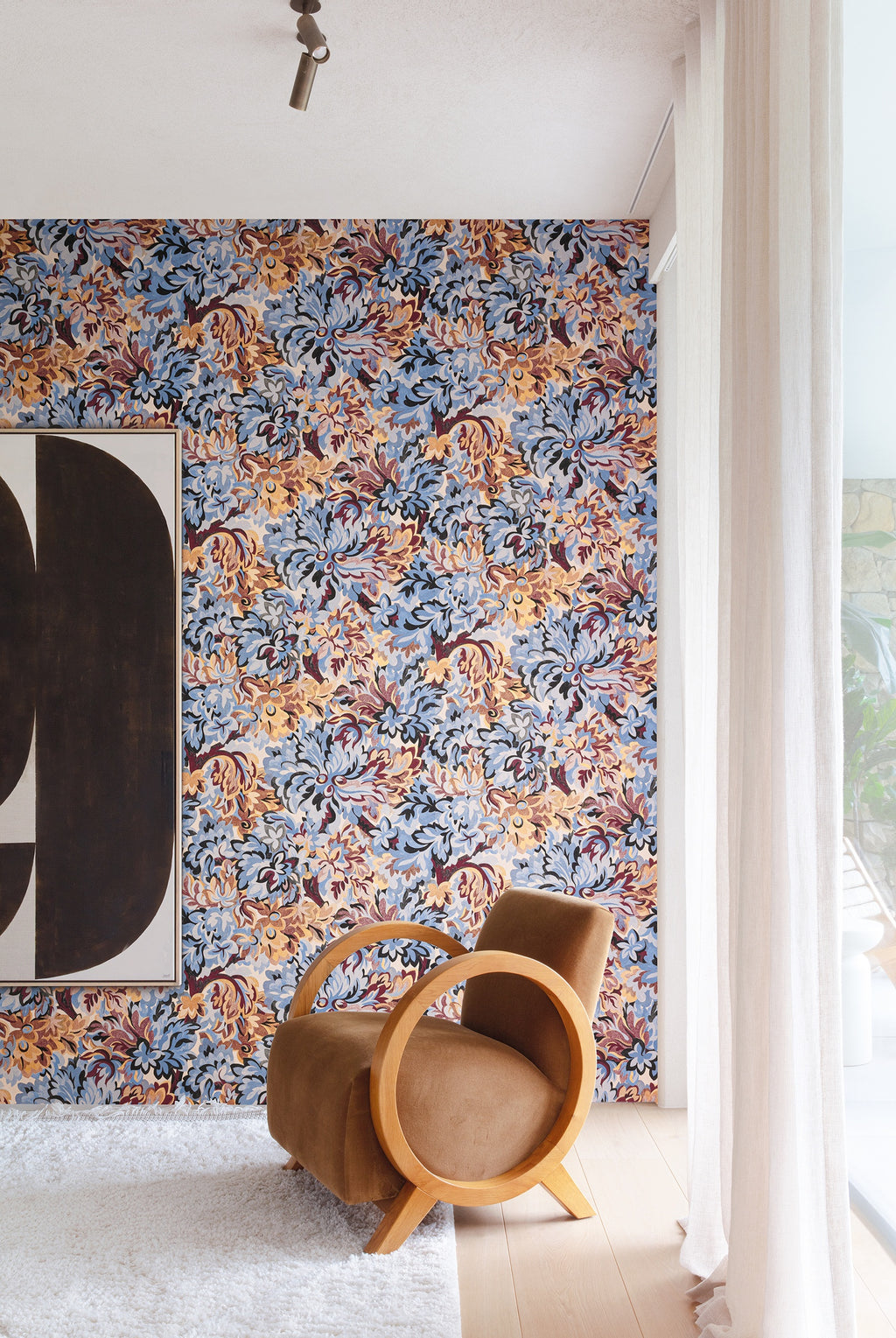 Masureel behang Flow Nocturne in interieur