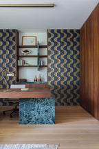 Masureel behang Flow Amazonite in interieur