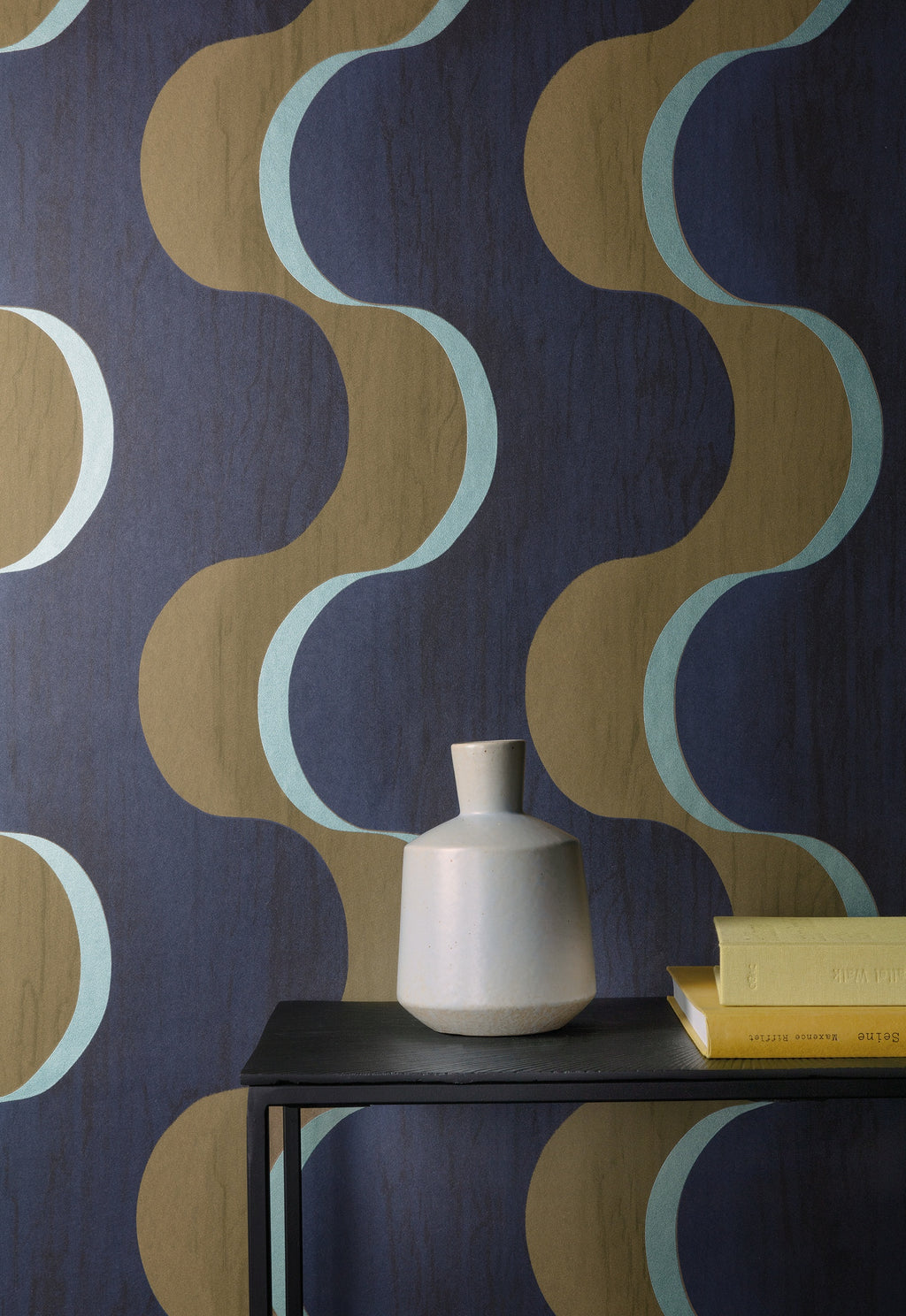 Masureel behang Flow Amazonite in interieur