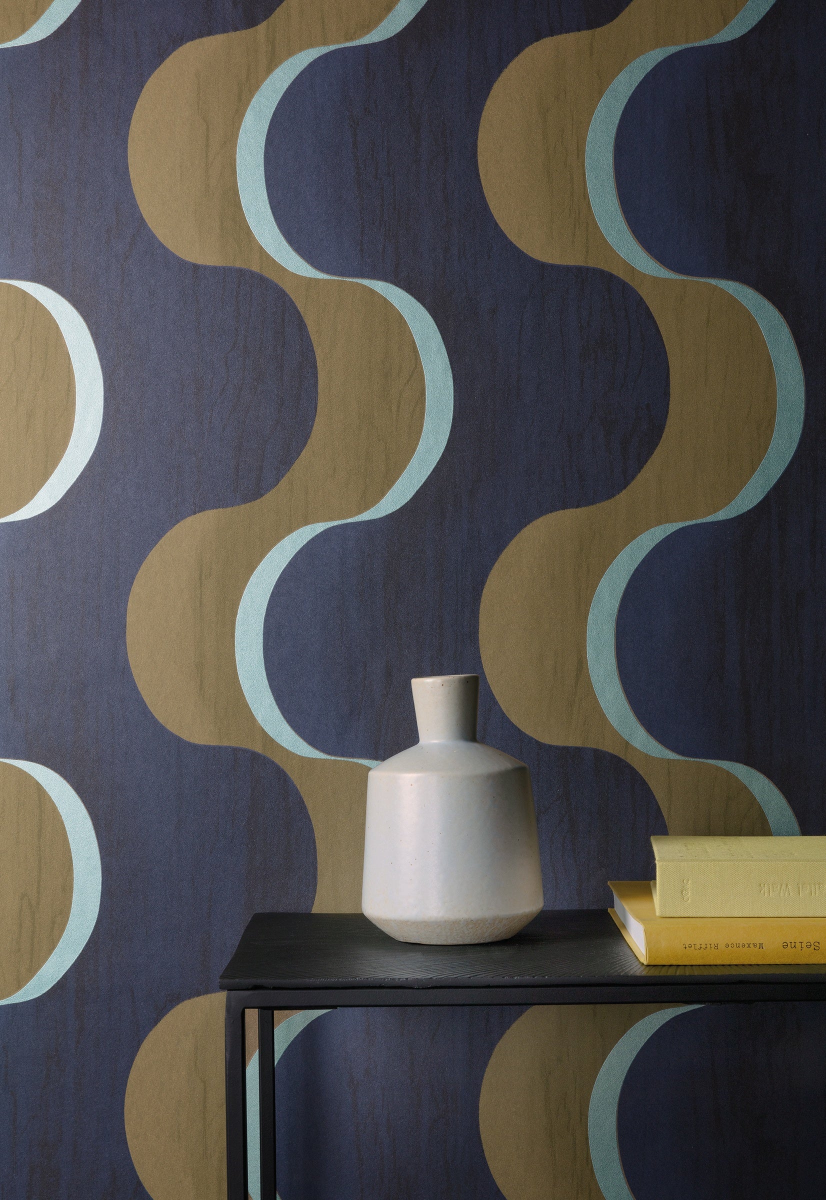 Masureel behang Flow Amazonite in interieur