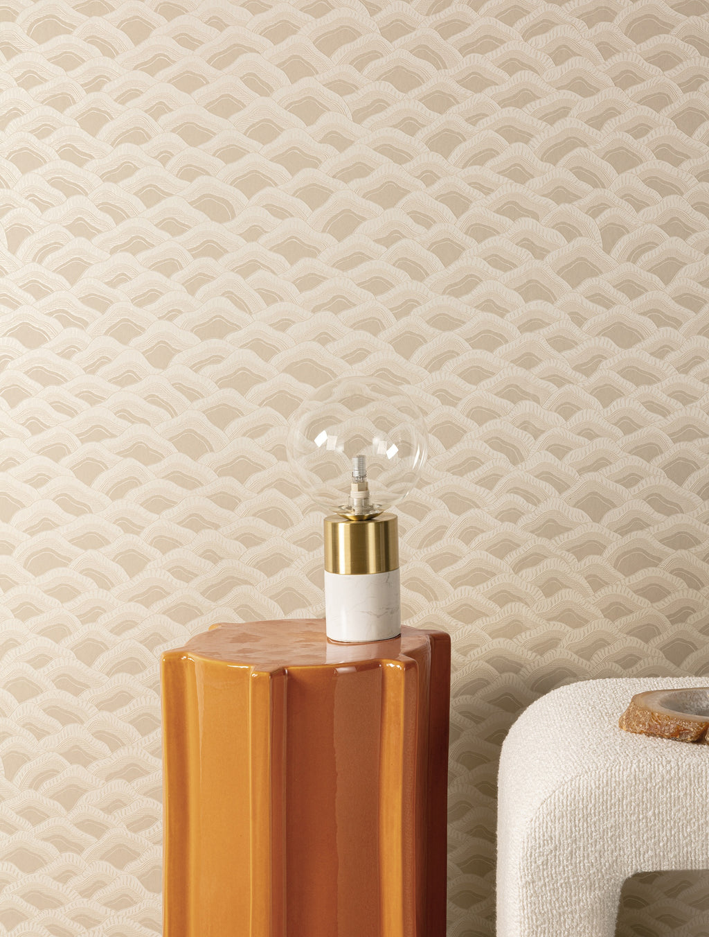 Masureel behang Munro Moonbeam in interieur