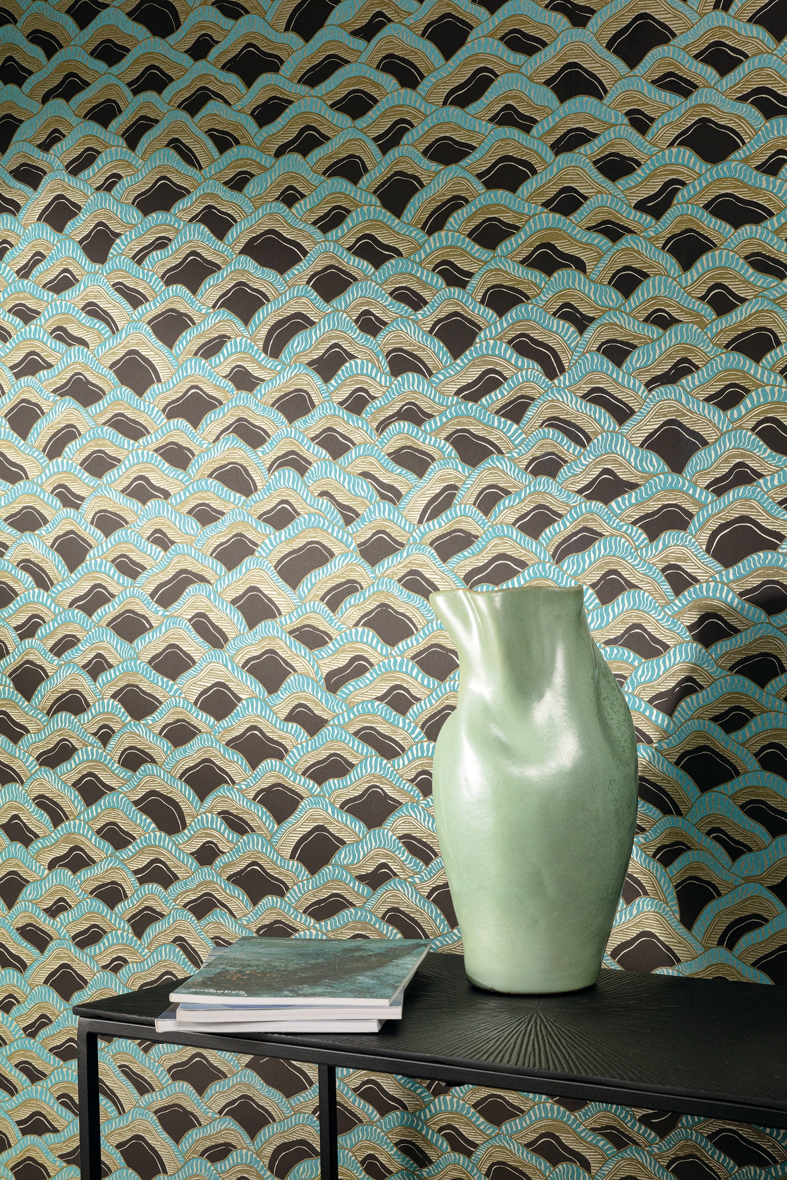 Masureel behang Munro Amazonite in interieur