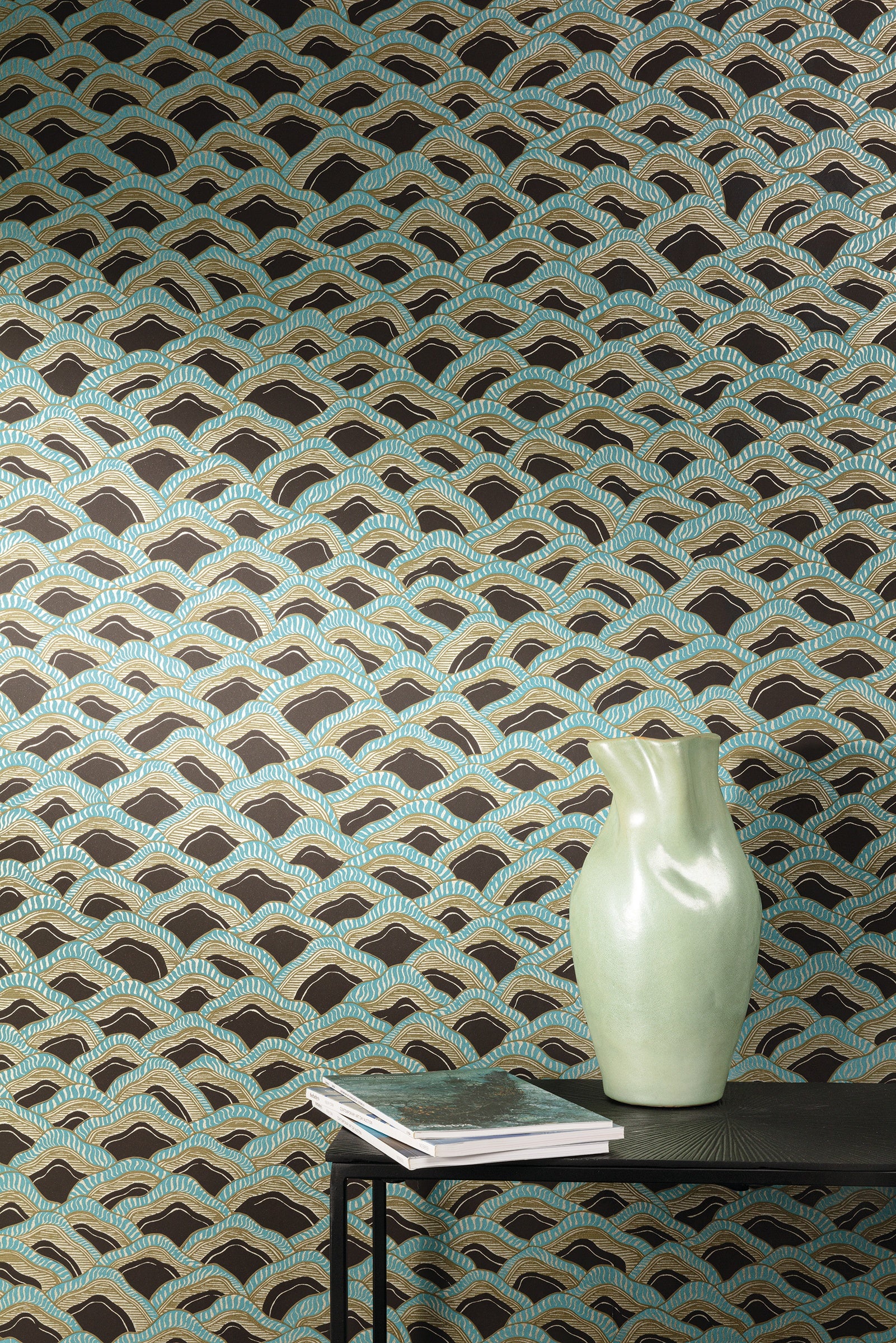 Masureel behang Munro Amazonite in interieur