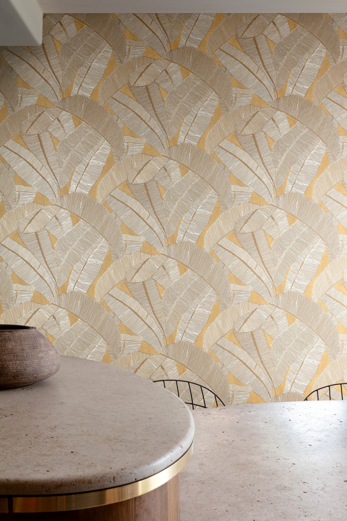 Masureel behang Banyan Honey in interieur