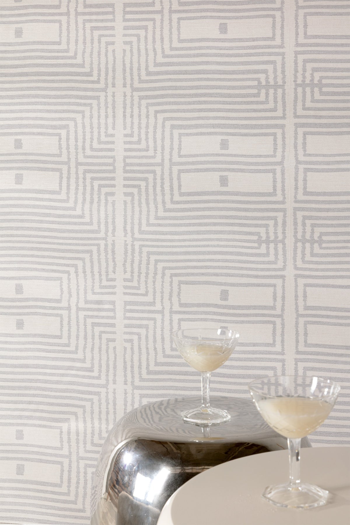 Masureel behang Serica Ivory in interieur