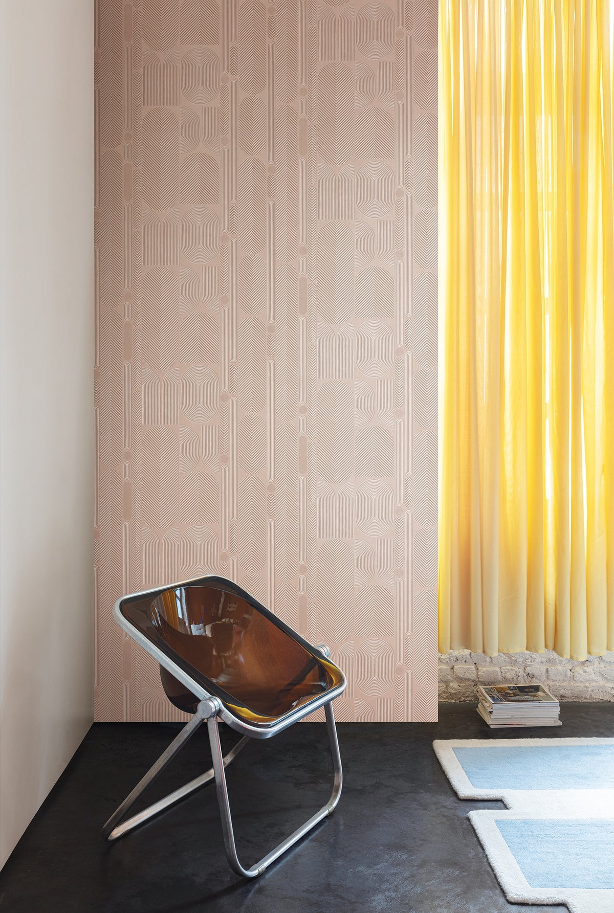 Masureel behang Ovala Peach in interieur