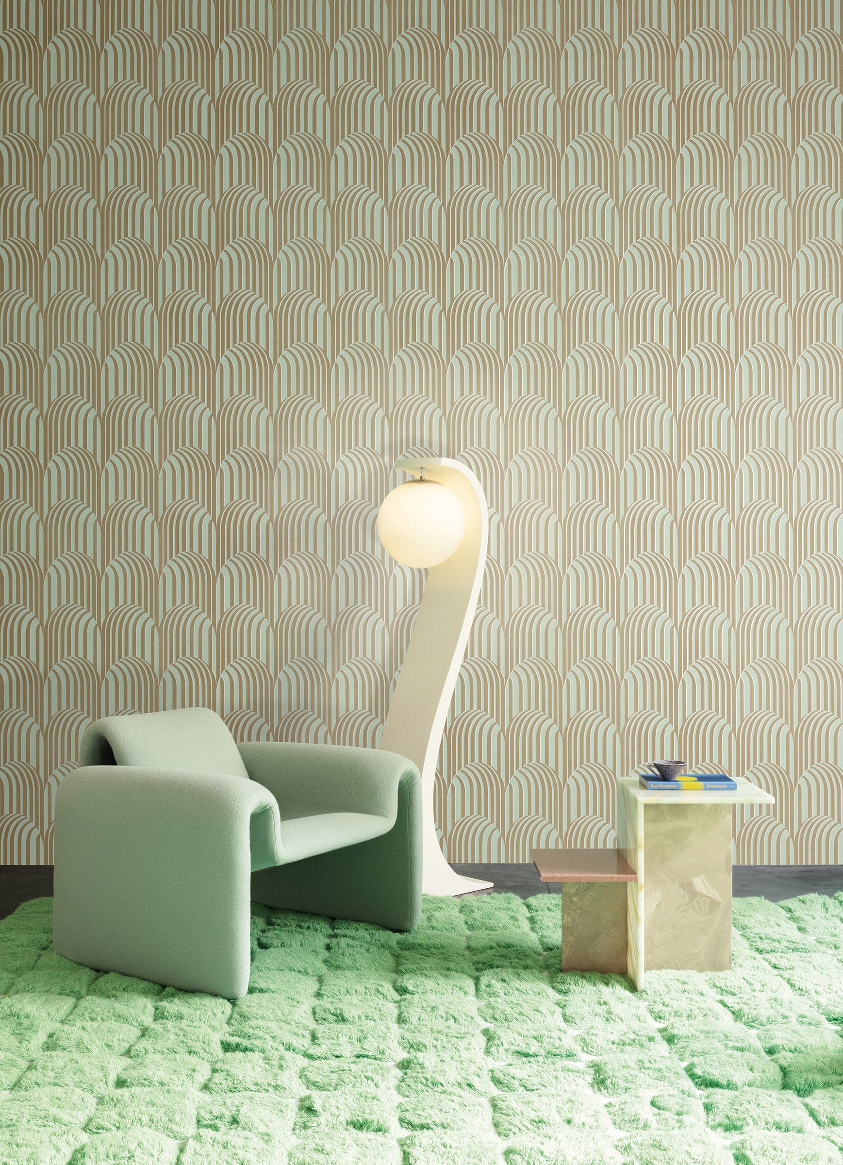 Masureel behang Arko Jade in interieur